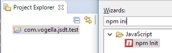 new npm init file
