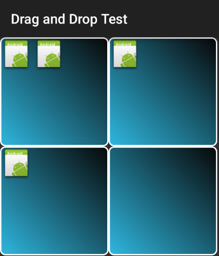 Drag and Drop Screenshot of the Application