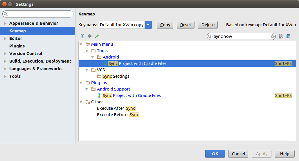 Assing a shortcut to