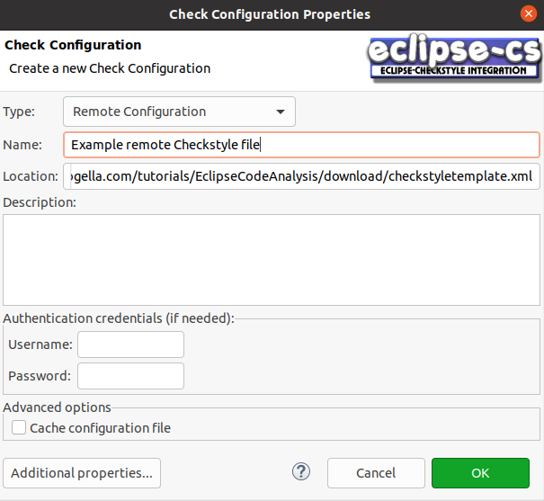 checkstyle eclipse rules40