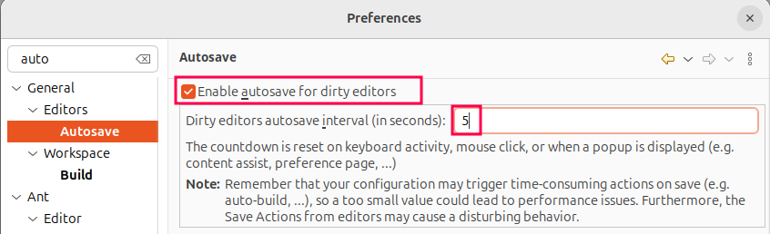 Enabling auto-save in Eclipse IDE