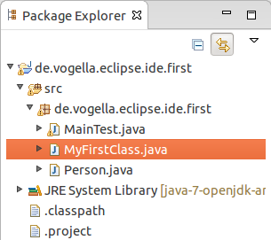 Package Explorer display