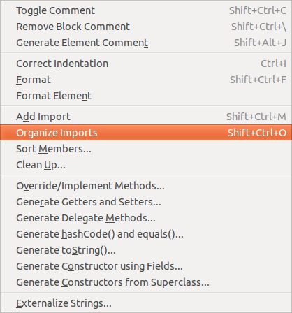Adding import statements with the Java editor