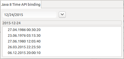 java8 DateTime binding