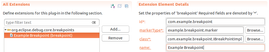 IBreakpoint extension point