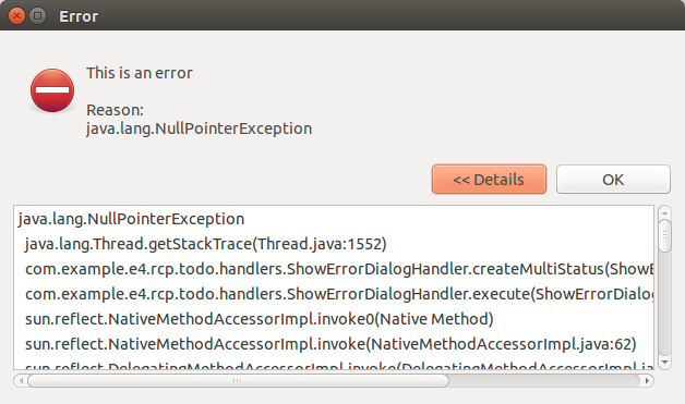 eclipse messagebox error