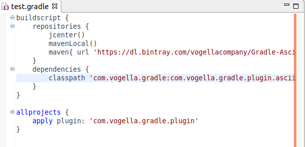 generic editor gradle result
