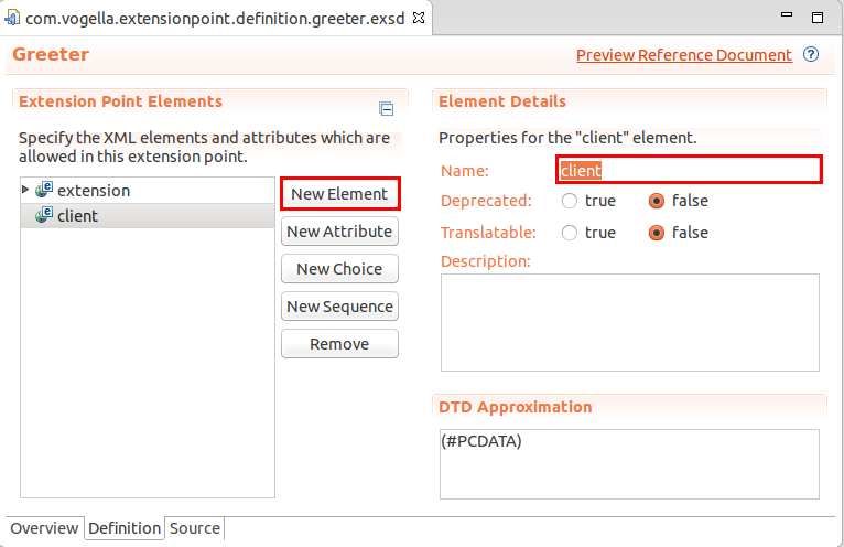 Add Elements to Extension