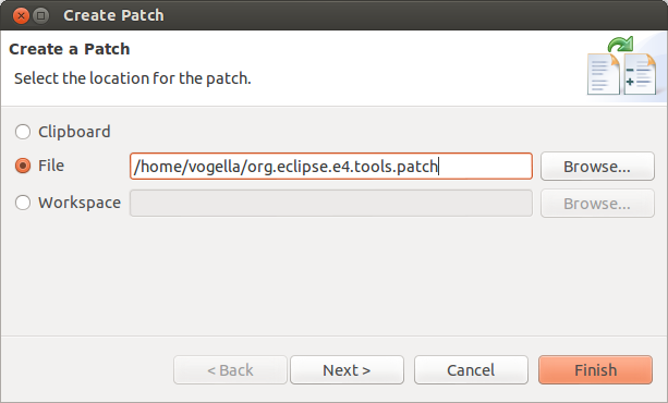 Create Patch via Eclipse Git