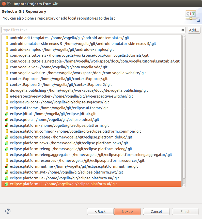 Importing projects via EGit part 2