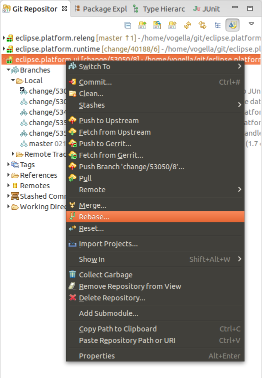 Rebase in EGit