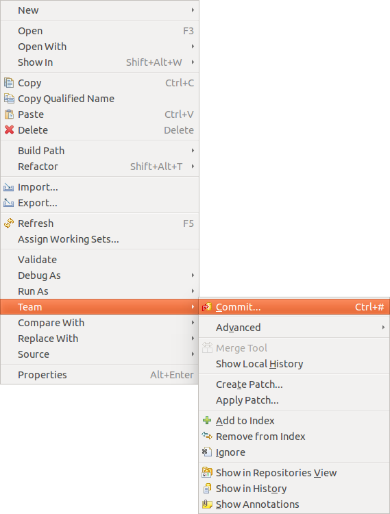 Context menu