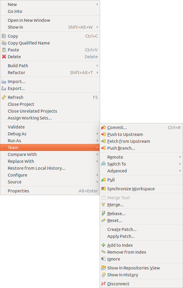 Context menu