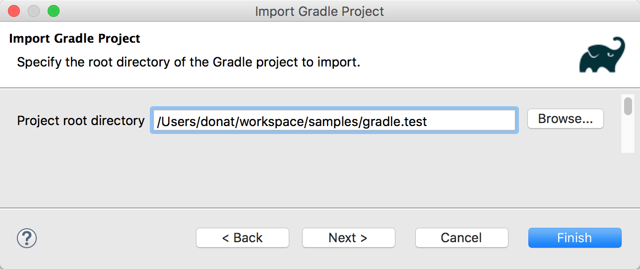 Import Gradle project