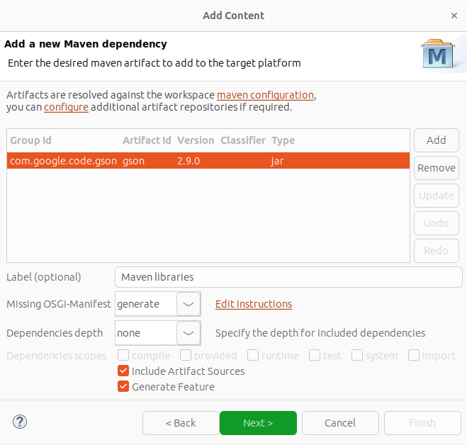 add java library to targetplatform30