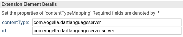 LSP4E Extension - contentTypeMapping