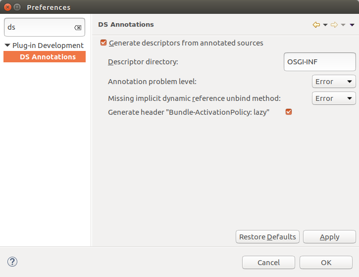 ds preferences