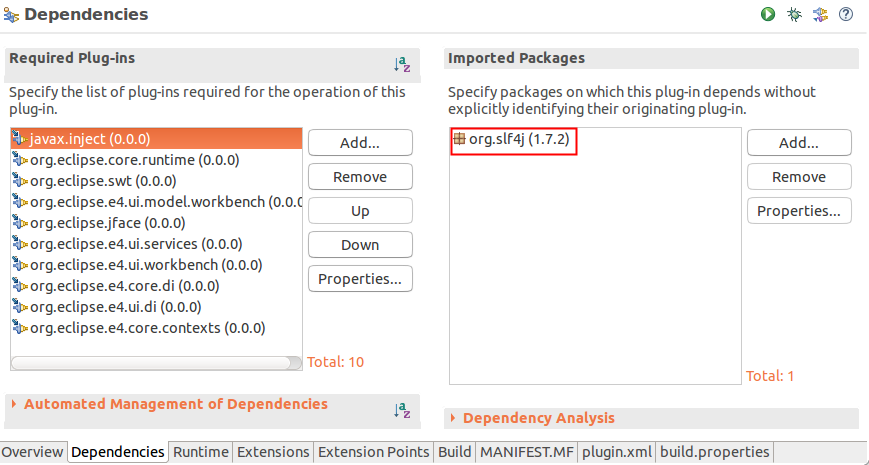 Use org.slf4j as imported package