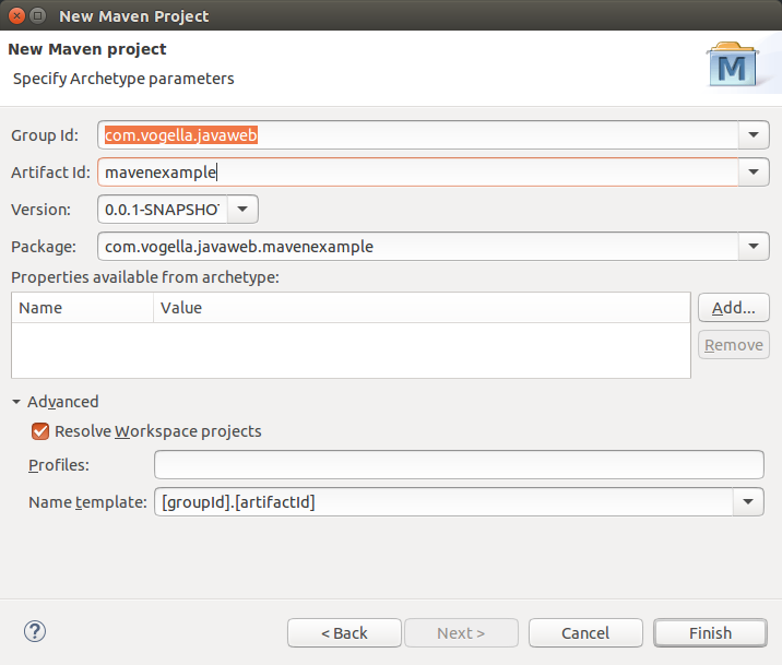 Webproject archetype with Maven