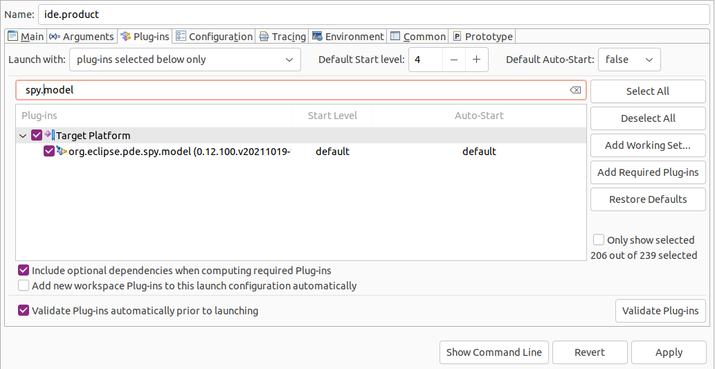 Adding the live editor to a run configuration