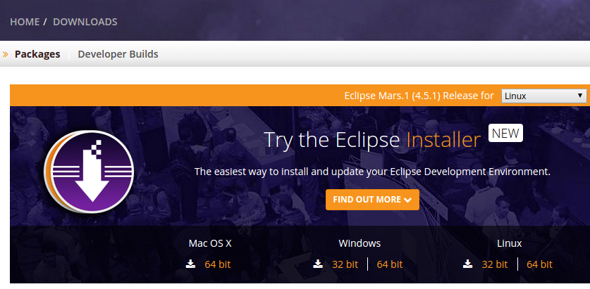 Download Eclipse installer