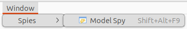 model spy menu in rcp