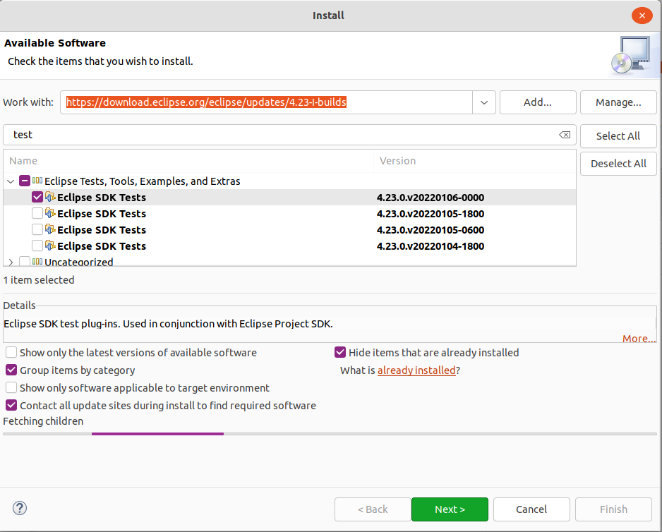 platform test feature installation10