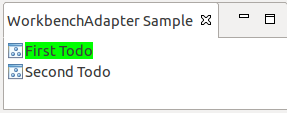 adapter todo workbenchadapter view