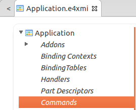 Adding commands to your application