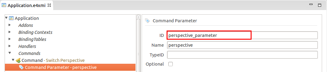 Add a parameter to a command