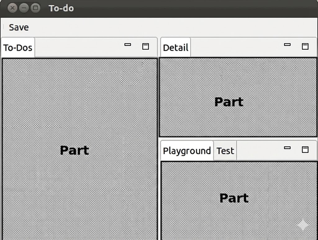 Eclipse application with a few parts