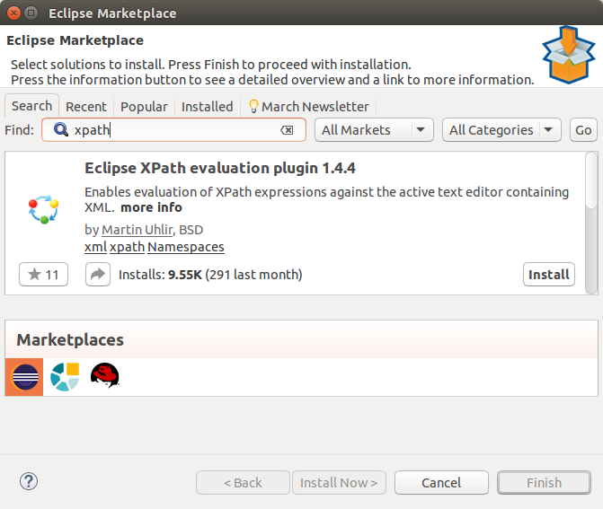 Eclipse XPath plugin in the marketplace