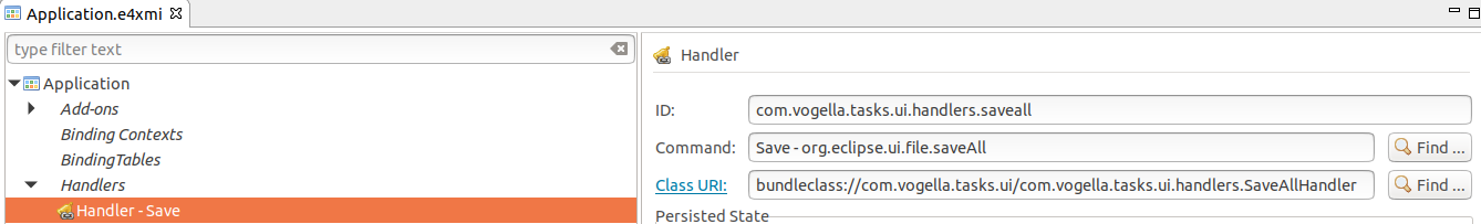 Defining a handler in Eclipse 4