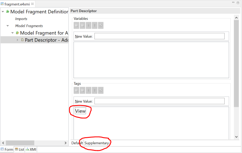 Adding a part descriptor 2