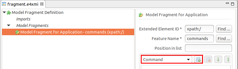 Adding a model fragment