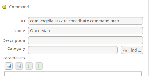 Adding a command to the model fragment