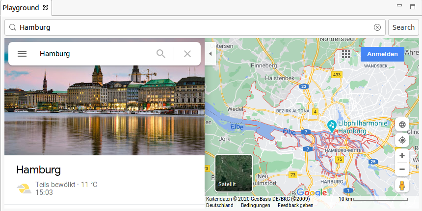 SWT Browser Widget example with Google Maps