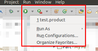 Drop-down menu for a toolitem