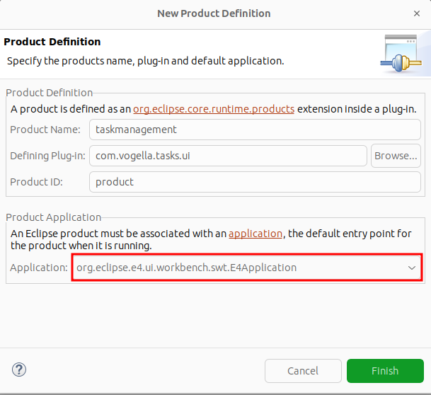 Entering the product details