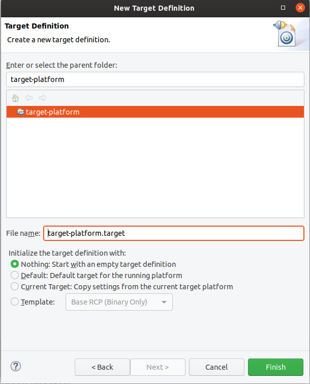 Define target definition file