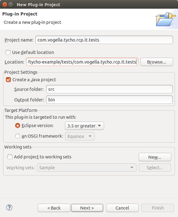 SWTBot test plugin for Tycho
