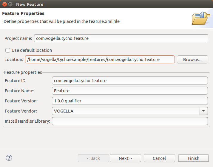 Feature creation for Tycho
