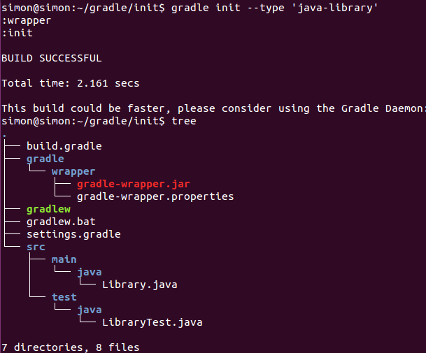 gradle init java library