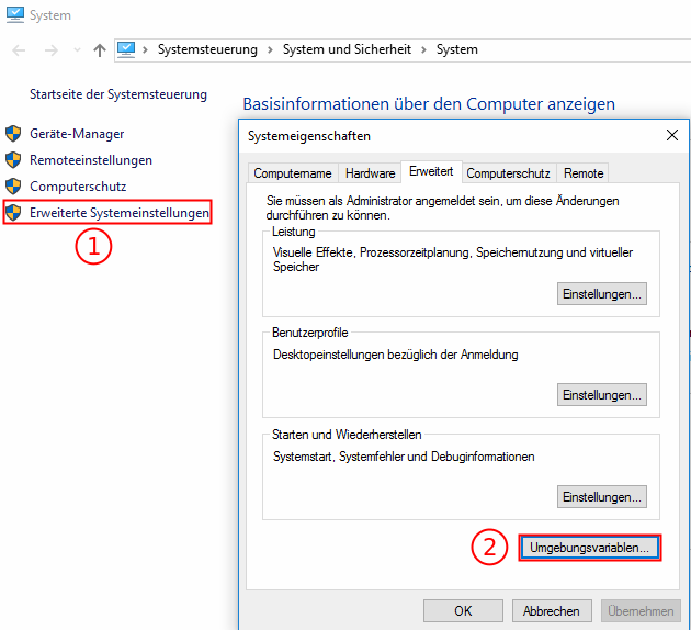 Windows System Settings