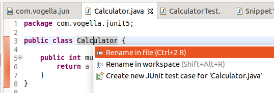 create new unit test via quickfix