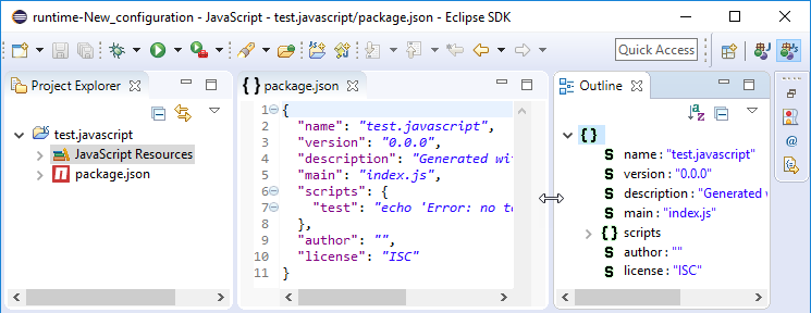 verify jsdt run configuration