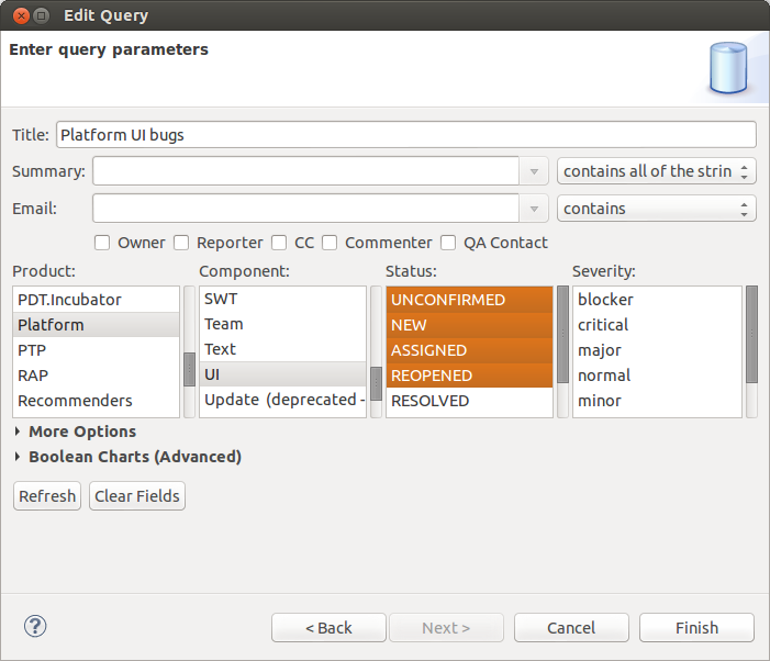 Creating a bugzilla query in Mylyn - Part 4