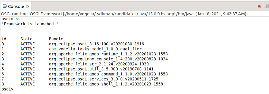 osgi runtime setup40