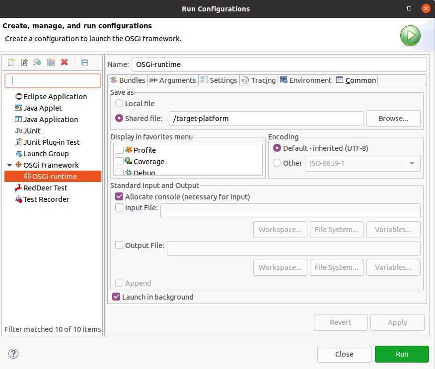 osgi runtime setup50