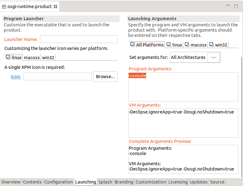 osgi runtime.product50